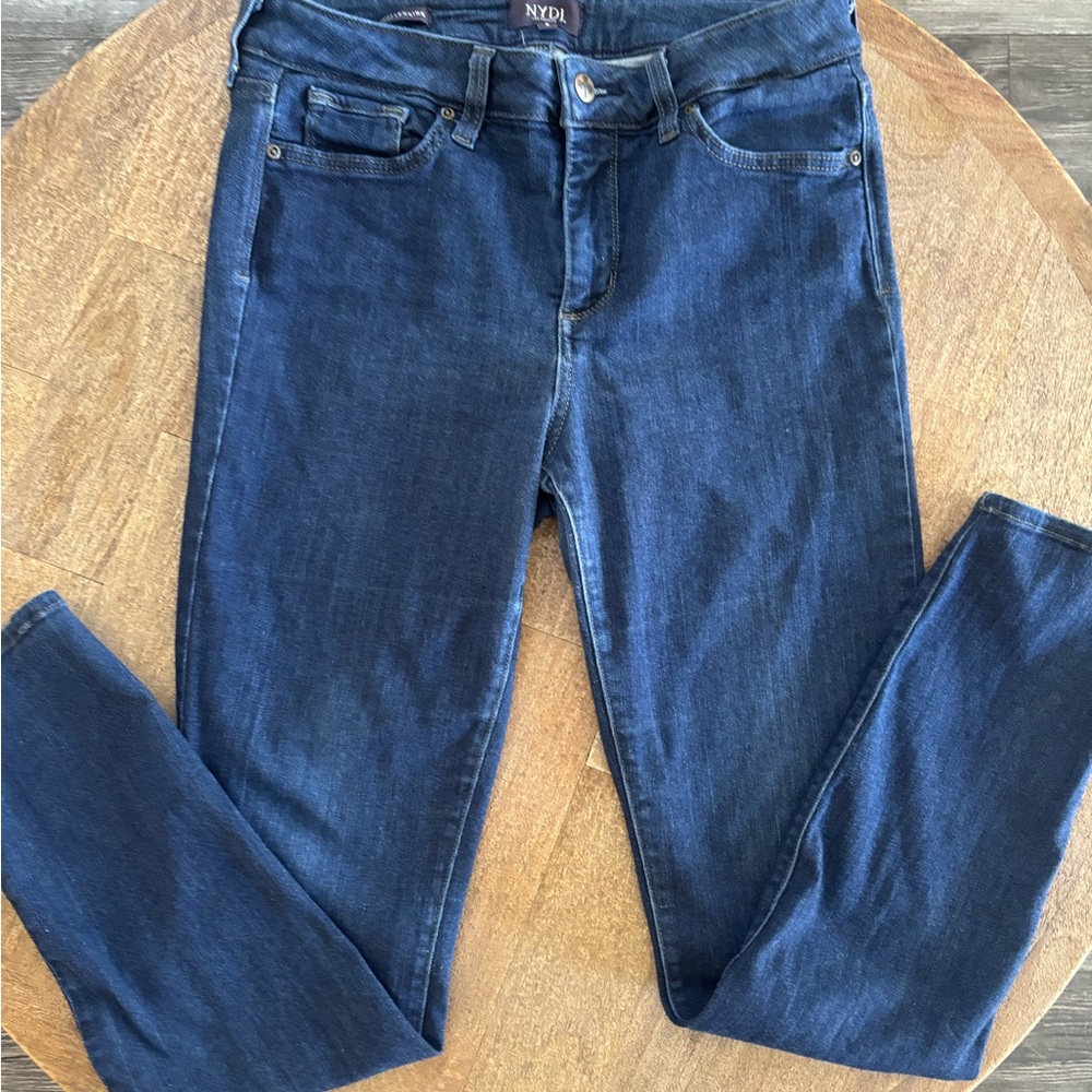 NYDJ Jeans Womens S 8 Skinny Legging l Blue Lift X Tuck
